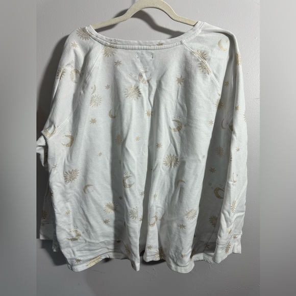 Joei & I Women’s Plus Sweatshirt Long Sleeve Knotted Hem Moon Sun 3X - Picture 2 of 6